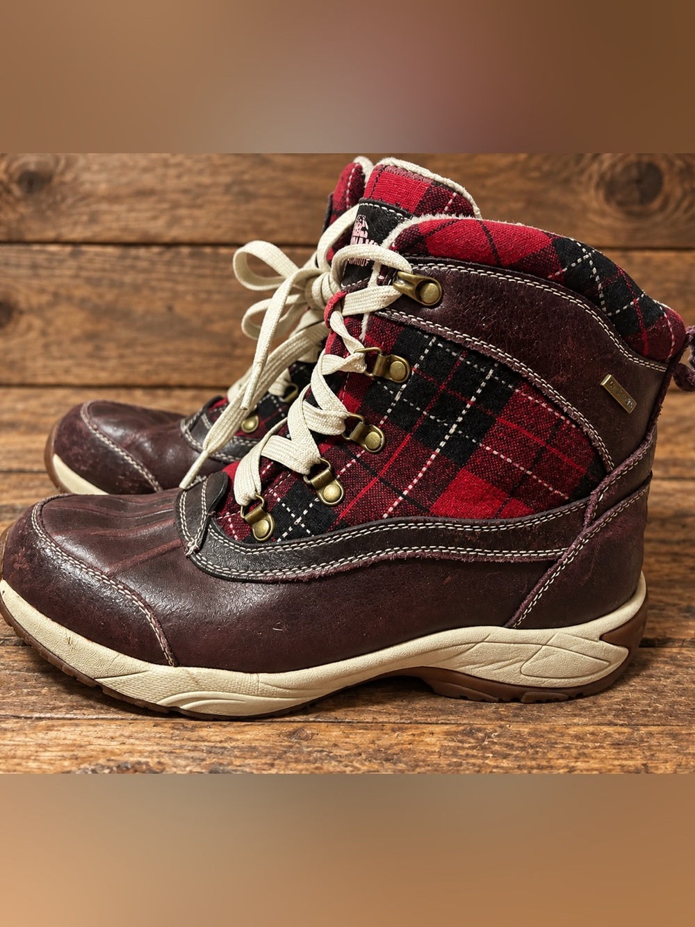 Kodiak Waterproof Plaid Leather Winter Boots 9 Thinsulate Lace Up Cabin Outdoors